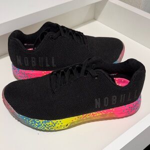 NOBULL Black Sneakers with Multicolor Pixel Sole